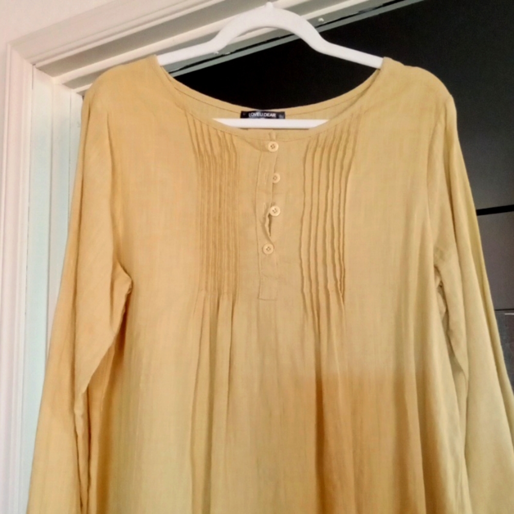 FURTHER PRICE DROP  LoveU.Dear  pintucked blouse.  Size Large.